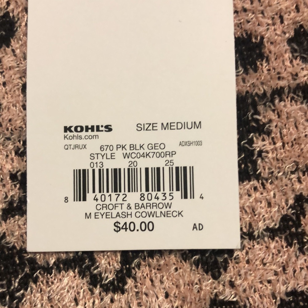 Women's Croft & Barrow Cozy Cowlneck Sweater. M - Picture 2 of 5